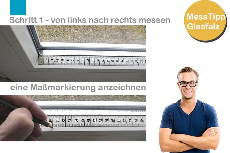 Plissees im Glasfalz richtig ausmessen