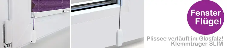 Montage Plissee ohne zu bohren Fenster mit Klemmträger