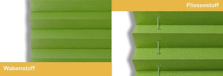 Faltstore Wabenplissee Plisseestoff und Wabenstoff in grün