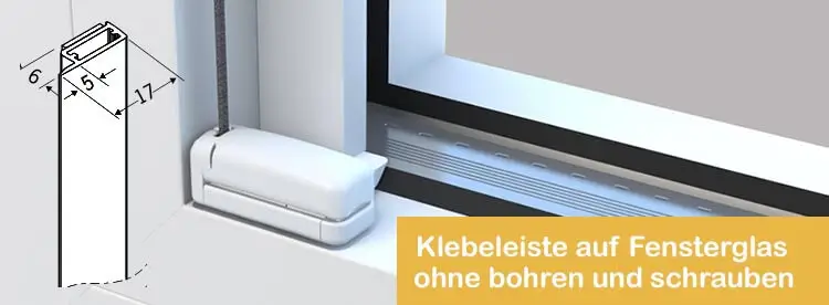 Plissee ohne bohren Klebeleisten Montage