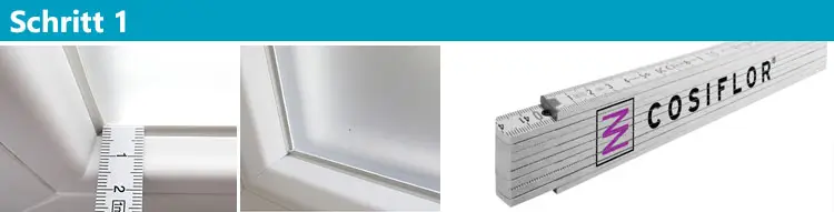 Richtig messen Plissee Glasfalz Schritt1