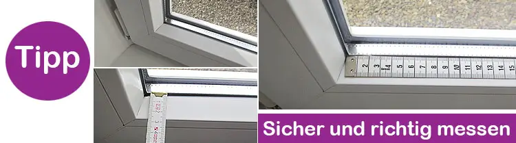 Sonnenschutz für Fenster richtig messen
