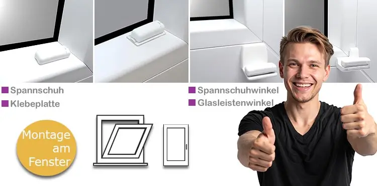 Jalousien Plissee Montagebeispiele am Fenster