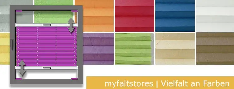 Faltstore Faltstores Rollo Stoffe in vielen Farben