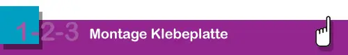 Plissee Klebeplatte montieren