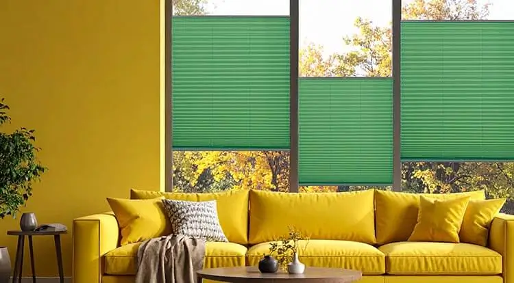 Faltstore Verdunkelung in Farbe grün