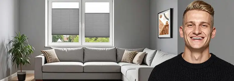 Faltstores in Farbe grau anthrazit