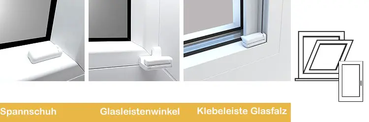 Plissee Glasleisten Montage am Fenster 