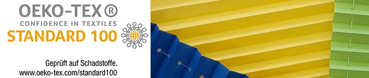 ÖkoTex Standard 100 Plissee Stoffe