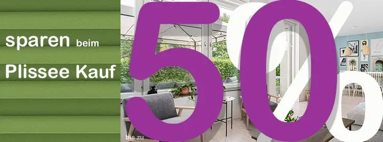 Online Plisseekauf mit bis zu 50% Rabatt
