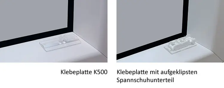 Plisseerollo kleben im Glasfalz