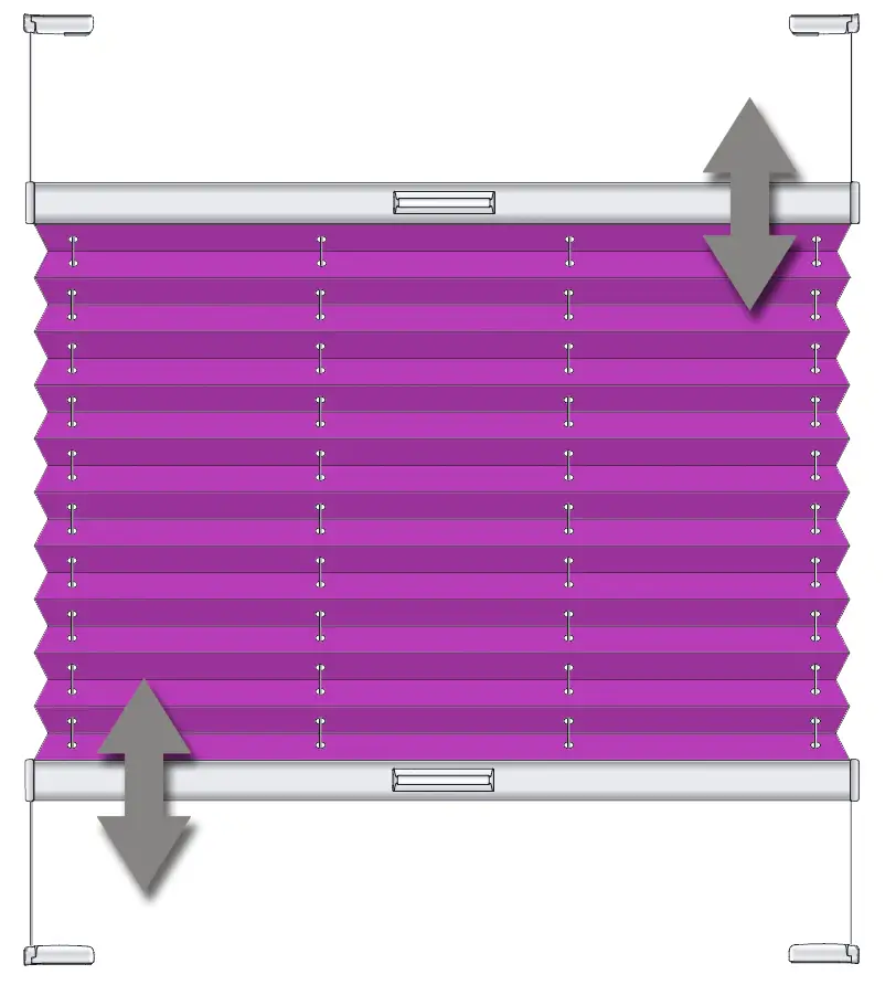 Plissee Rollo VS2 Plissee VS2 Griffbedienung