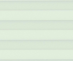 Plissee Donata weiß-leicht-pastellgrün Verdunkelung Sonnenschutz Hitzeschutz Rückseite Perlmutt PG3