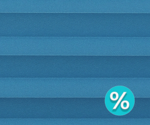 Plissee Ella Economy%, blau, lichtdurchlässig, Sichtschutz, Kreppstruktur, PGE