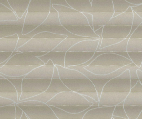 Plissee Donata beige blickdicht/Sichtschutz/Dekoration Blatt Muster Dekor PG3