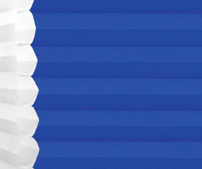 Wabenplissee Isabella blau lichtdurchlässig/blickdicht Sicht-/Sonnenschutz isolierend PG2