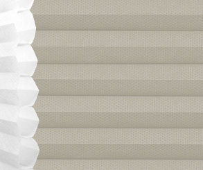 Wabenplissee Isabella sandgrau lichtdurchlässig/blickdicht Sicht-/Sonnenschutz isolierend PG2