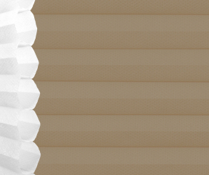 Wabenplissee Isabella hellbraun lichtdurchlässig/blickdicht Sicht-/Sonnenschutz isolierend PG2