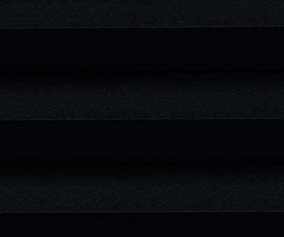 Plissee Isabella schwarz Verdunkelung zum Sparpreis Rückseite weiß Kreppstruktur PG2| Fenster Plissee 107472 schwarz