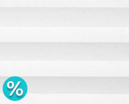 Plissee Ella Economy%, weiß, lichtdurchlässig, Sichtschutz, Kreppstruktur, PGE