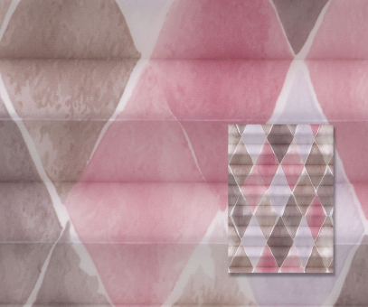 Plissee Isabella pink taupe Dekoration/Sichtschutz Dekorstoff PG2 | Plissee Rollo 311401 Rautenmuster