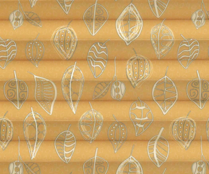 Plissee Isabella terra-orange  Sichtschutz Fenster Dekoration PG2 | Plissee auf Maß 312012 mit Muster blickdicht