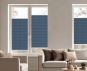 Plissee Serina blau lichtdurchlässig/blickdicht, Sichtschutz Kreppstruktur PG0/0 Basics Top günstig