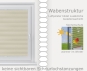 Wabenplissee Isabella sandgrau lichtdurchlässig/blickdicht Sicht-/Sonnenschutz isolierend PG2