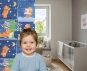 Plissee Alena blau Kinderzimmer, lichtdurchlässig/blickdicht, Sichtschutz, Teddy Muster, PG0